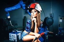 Female Welder